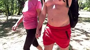 fuck and cum in thong in public park summer heat teasing every passerby