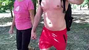 fuck and cum in thong in public park summer heat teasing every passerby