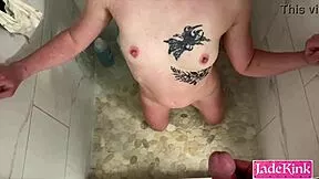 submissive girlfriend chokes on cock piss play and face fuck compilation