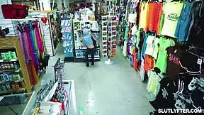 Officer Juan Largo: let thrill-seeker Slay Kay fuck or call cops in back office?