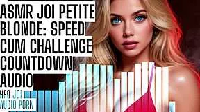 petite blonde gives asmr joi speed handjob challenge till you cum hard countdown