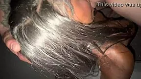 pretty ebony face takes deep dick pounding?