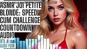 petite blonde gives asmr joi speed handjob challenge till you cum hard countdown