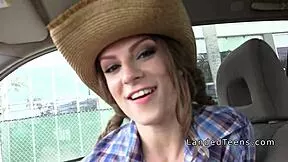 WATCH THIS HOT TEEN COWGIRL RIDE MONSTER COCK OUTDOORS IN POV - WANNA JOIN?!