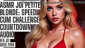 petite blonde gives asmr joi speed handjob challenge till you cum hard countdown