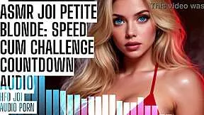 petite blonde gives asmr joi speed handjob challenge till you cum hard countdown