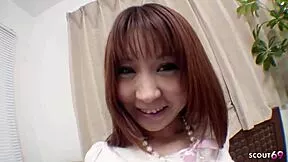 Tiny Japanese teen hairy pussy creampie fucked hard uncensored jav sloppy ride