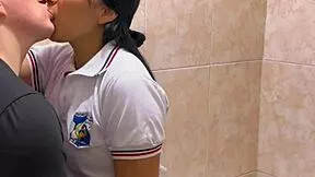 hot students caught banging in school bathroom!