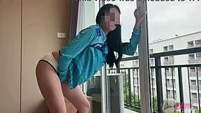 slutty housewife wakes up craving dick every morning, bends over for creampie ride from friend.