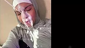 Big tits hijabi muslim sucks monster cock ass pussy pounded!