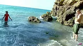 tall slim stepdaughter tempts old dude for risky beach outdoor fuck begging cum in mouth sloppy deepthroat cowgirl doggy.