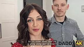 Daddy4k! Sexy girlfriend risks it all cheating with daddy next room over!