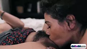 busty milf dives into steamy 3some licking hairy teen roommate and bff pussies