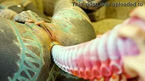 roadtrip brings tattooed girl and petite friend together in classic van for intimate play