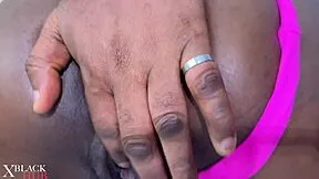 hey feel this fat black slut's creamy pussy get pounded hard missionary style? 😈🍑