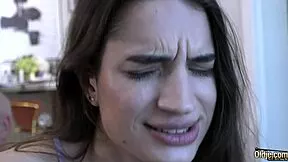 lucky grandpa bends hot brunette teen over for sloppy blowjob then fucks her doggystyle