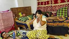 hanif adori and nasima watch big ass girl fuck horny neighbors in threesome at home