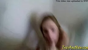 Showering petite pov deepthroat ball licking monster cock facial cum