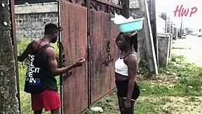 Horny Black Babe Takes Monster Cock Doggy in Bedroom!