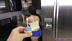 what if i devirginize this petite teen in leggings outdoors for birthday?