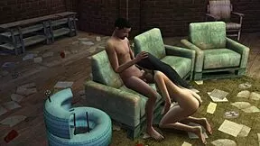 Skinny Emily Willis roughly assfucked by homeless big cock in shelter parody