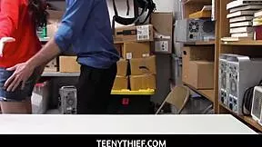 bend over thief old officer pounds your hot brunette ass hard