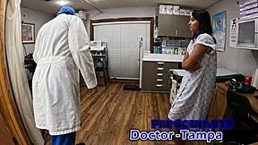Dr Tampa conducts Zombae's Tampa University entrance physical exam