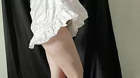 Perfect body tempts but solo LINGERIE MASTURBATION leaves her big tits Asian curves aching unsatisfied