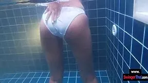 thai amateur teen gf enjoys steamy pool play with european boyfriend