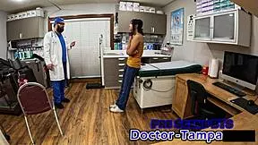 Dr Tampa conducts Zombae's Tampa University entrance physical exam