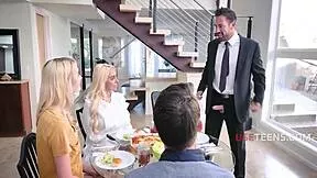 Step family dives into freeuse Thanksgiving orgy feast