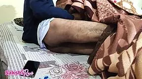 desi stepson sneaks into stepmom's bedroom at night and fucks her tight hairy pussy doggystyle