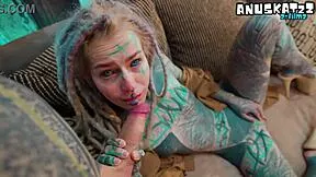 whoa alternative dreadhead goth in heels rides bwc anal gapes sloppy facial atm assplay