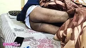 desi stepson sneaks into stepmom's bedroom at night and fucks her tight hairy pussy doggystyle