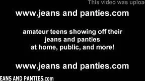i slip into these tight jeans hugging my amazing petite ass perfectly