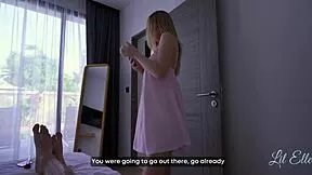 wanna see lil elle's wet pussy get accidentally creampied while rubbing her kinky taboo stepsis hole with horny moans