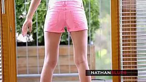 Hey hot slut Katy Rose teases and rides big cock in 4k with orgasmic cowgirl bounce