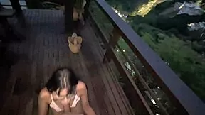 hey nerdy latina teen giving pussy on balcony 😏 did anyone spot us??