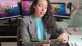 JERK OFF TO ESPULETA MAIA'S DIRTY TALK IN PRIVATE OFFICE