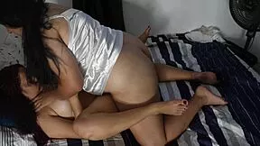 damn these latina lesbians kiss scissor juicy pussies moaning in homemade bedroom