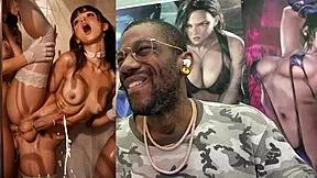 thicc cock trans ginger cums hands free on big tits while fucked anal hardcore cosplay 😍
