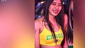 sexy asian gogo stripper dances rips clothes teases fat curvy bbw belly tits in hot pole striptease