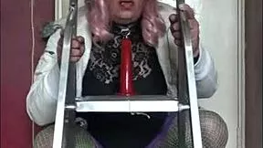 shy crossdresser slut heels dildo deepthroat ass to mouth ready