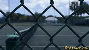 busty irish teen oils up and rides cock outdoors 💦🇮🇪