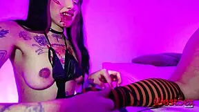 two halloween ninfetas and guy go hardcore in mff threesome