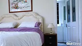 the oldnanny granny seduces young realtor into steamy bedroom fuck
