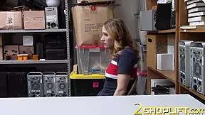 Officer whips out monster cock for petite Kasey to suck hard!