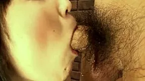 asian teen spreads puffy pussy wide for old man's hard doggystyle pounding