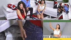 😩 kimora's nerdy bf skips out so stepdad cabinet fuck creampies her hard 💦