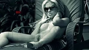 blonde slut takes big white cock pounding outdoors to facial cumshot